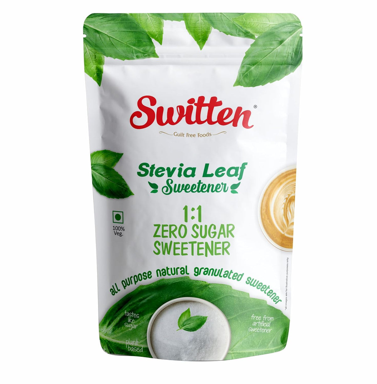 Switten Stevia Leaf Extract Sugar-Free Powder with 99.9% REB-A,  1 kg