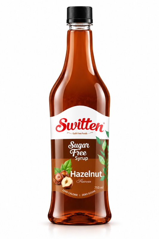 Switten Sugar Free Hazelnut Syrup (750ml) I Diabetic Friendly | Concentrated Syrup | No Added Sugar | Cocktail, Mocktail, Sharbat I Keto friendly I Zero Calorie Sharbat