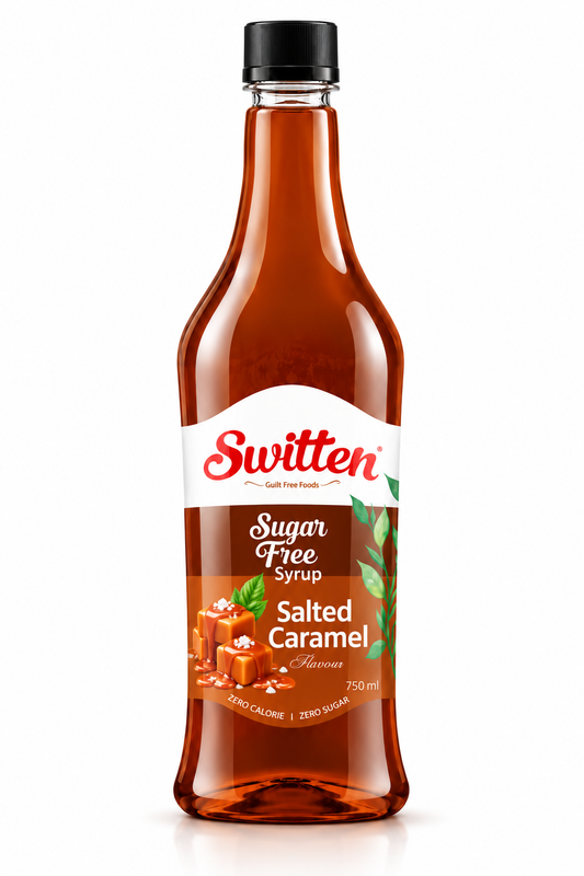 Switten Sugar Free Salted Caramel Syrup (750ml) I Diabetic Friendly | Concentrated Syrup | No Added Sugar | Cocktail, Mocktail, Sharbat I Keto friendly I Zero Calorie Sharbat