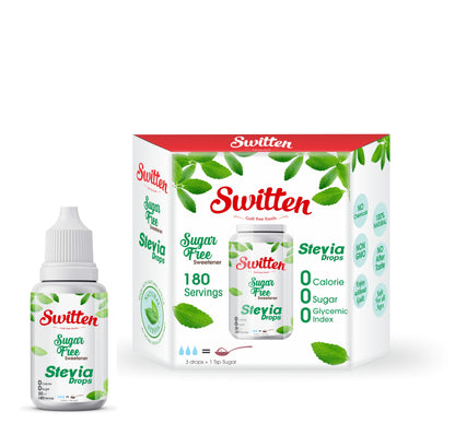Switten Stevia Leaf Extract Natural Sugar Free Liquid Drops 30ml I Zero Calorie