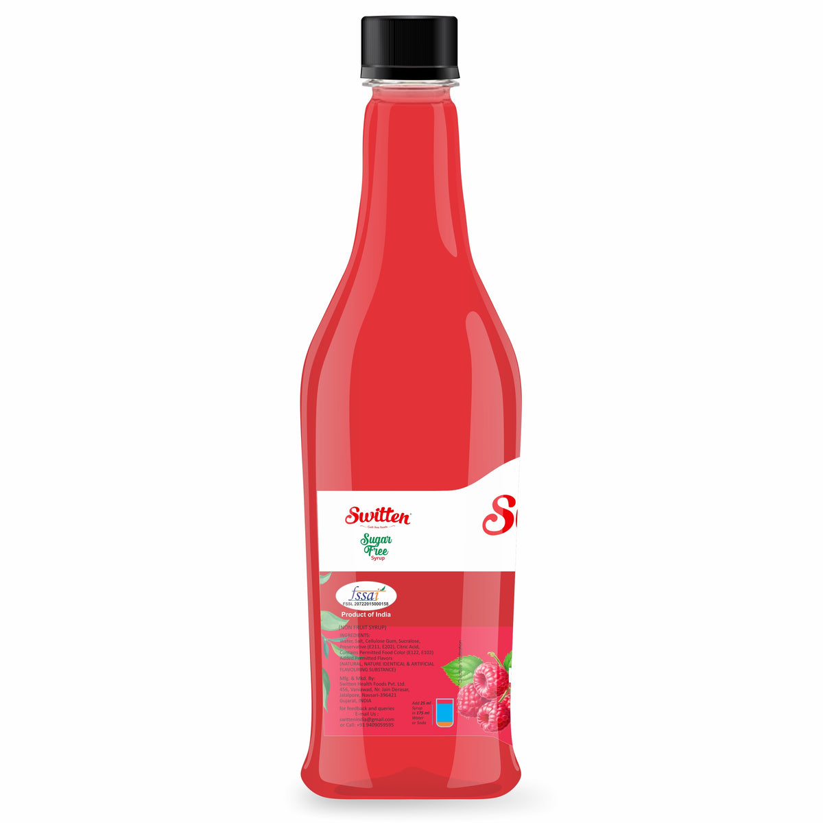 Sugar Free Raspberry Syrup 750ml
