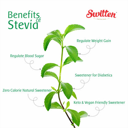 Switten Stevia Leaf Extract Sugar-Free Powder with 99.9% REB-A,  1 kg