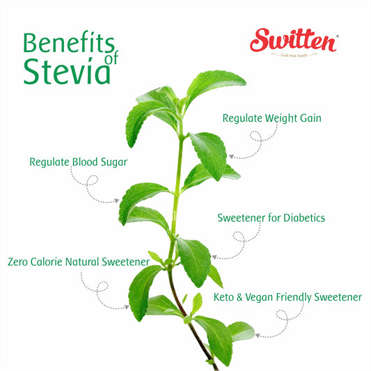 Switten Stevia Leaf Extract Sugar-Free Powder with 99.9% REB-A,  1 kg