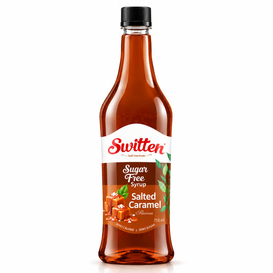 Switten Sugar Free Salted Caramel Syrup (750ml) I Diabetic Friendly | Concentrated Syrup | No Added Sugar | Cocktail, Mocktail, Sharbat I Keto friendly I Zero Calorie Sharbat